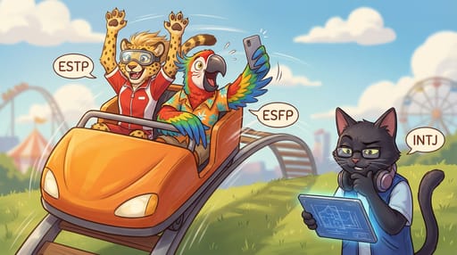 Nano Banana 提示词：MBTI 16 人格动物拟人插画生成器｜Curify AI